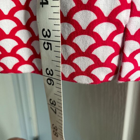 Talbots Womens Size 2 Chatham Straight Leg Side Zip Red/White Ankle Pants - Picture 5 of 11